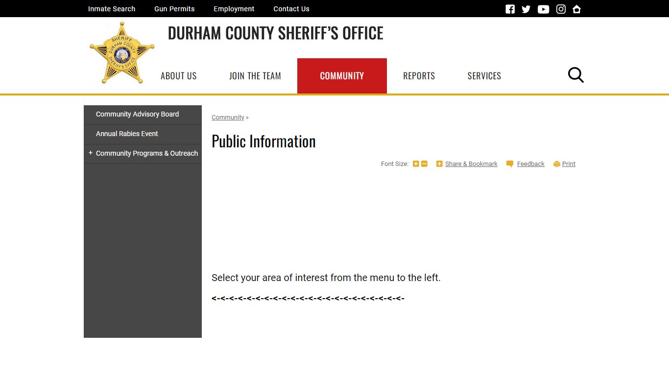 Public Information | Durham County Sheriff